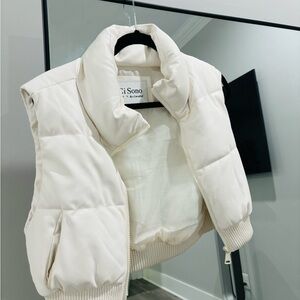 Cavalini Women's White Puffer Vest